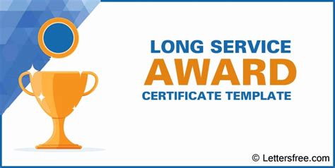 Long Service Award Certificate Template, Sample Format