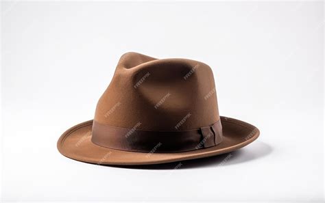 Premium AI Image | Brown Color Homburg Hat Isolated on White Background