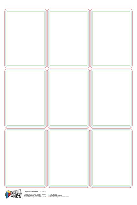 Free Blank Playing Card Template - FREE PRINTABLE TEMPLATES