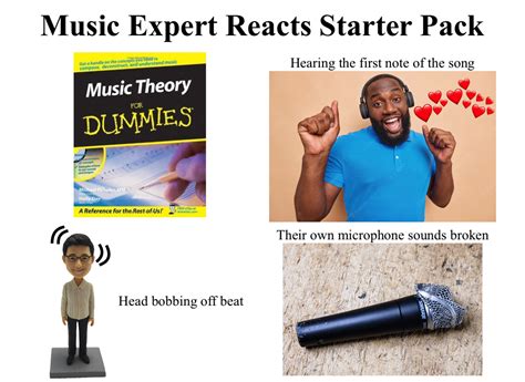 Music Expert Reacts Starter Pack | /r/starterpacks | Starter Packs | Know Your Meme