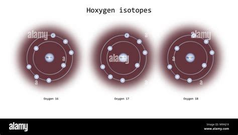 oxygen isotopes atomic structure - elementary particles physics theory Stock Photo - Alamy