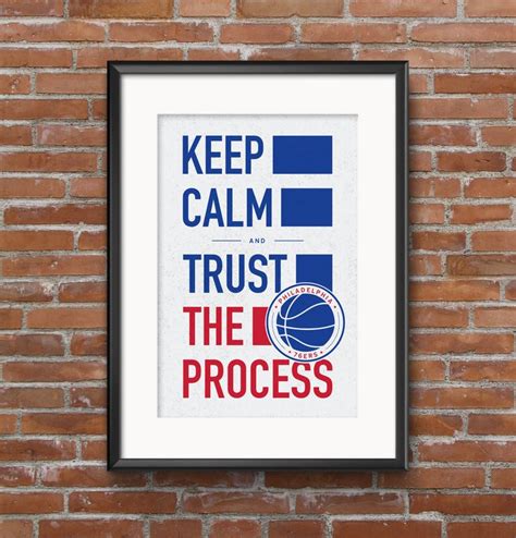 Philadelphia 76ers / Trust the Process / 76ers / Philadelphia / Basketball / Sports Poster ...