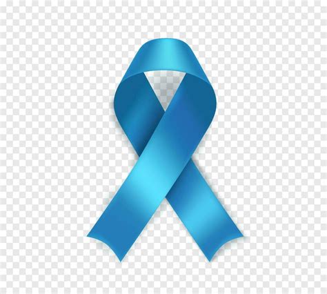 Prostate cancer awareness symbol. Light blue ribbon isolated on ...