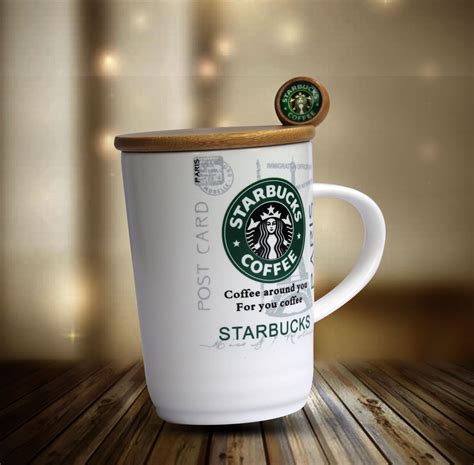 Starbucks Mug – ceramic cup with lid – Happy Shop