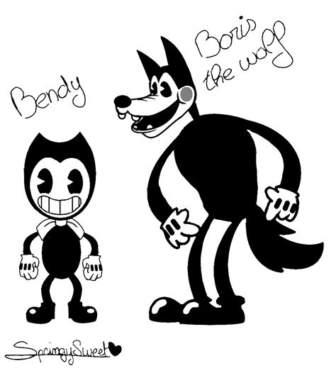 Bendy and Boris the wolf by SpringySweet on DeviantArt