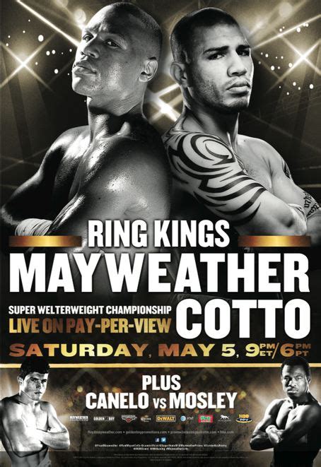 Floyd Mayweather vs Miguel Cotto fight poster for May 5 'Ring Kings ...