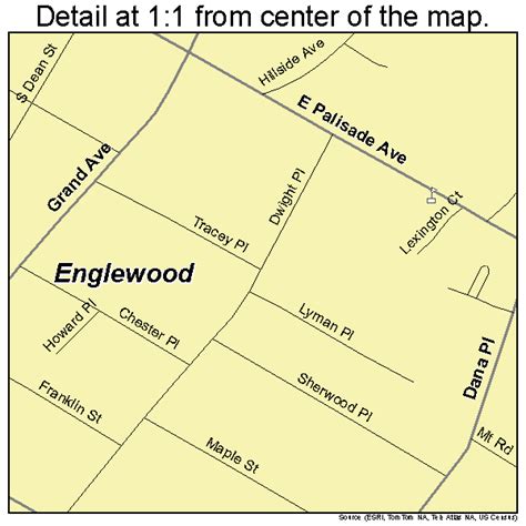 Englewood New Jersey Street Map 3421480