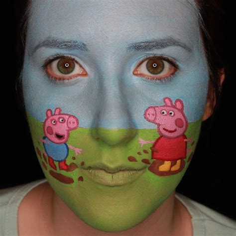 Peppa Pig Face Paint Design by Ana Cedoviste - Facepaint.com