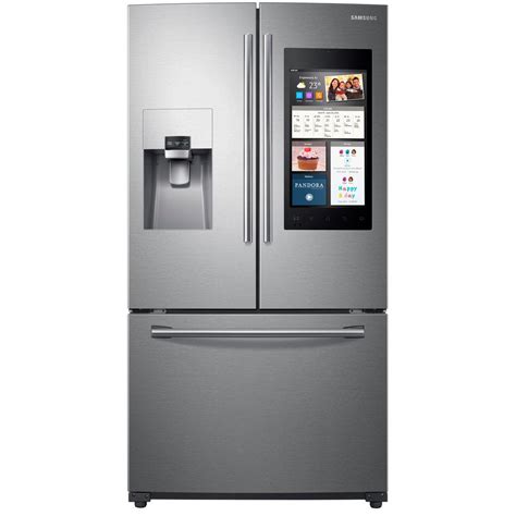 Samsung 24.2 cu. ft. Family Hub French Door Refrigerator in Stainless Steel-RF265BEAESR - The ...