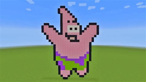 Patrick Star From Spongebob Pixel Art Templates Minecraft Pixel Art ...