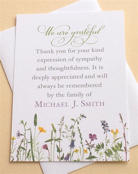 16 best Funeral thank you card images on Pinterest | Sympathy cards, Memorial cards and Card ...