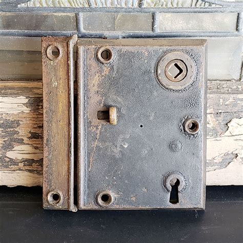 Antique Door Rim Lock and Catch