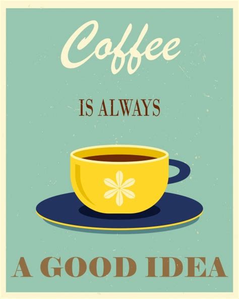 Coffee Retro Vintage Poster Free Stock Photo - Public Domain Pictures