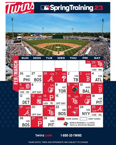 Minnesota Twins Printable Schedule - Free Printable Templates