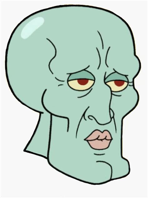 Handsome Squidward Face Template