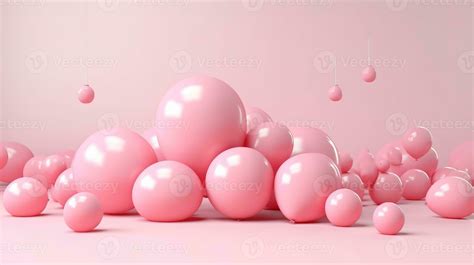 birthday concept, light pink balloon full background. Generative Ai 25231812 Stock Photo at Vecteezy