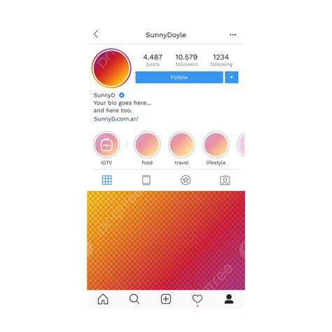 Instagram Profile Interface Template Download on Pngtree