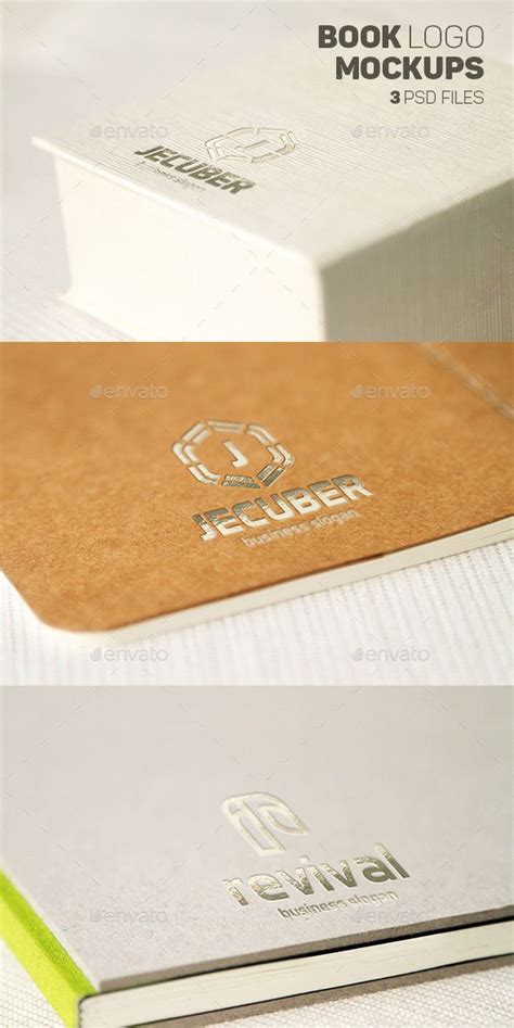 Book Logo Mockups | Logo mockup, Book logo, Graphic design templates