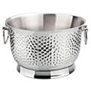 Beverage Tub, Hammered Stainless Steel, Round, 24 qt. - Arizona Party Rental/SW Events and ...
