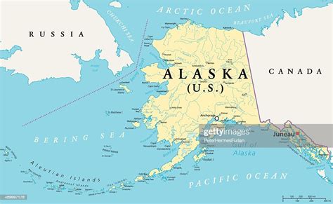 Alaska Political Map High-Res Vector Graphic - Getty Images