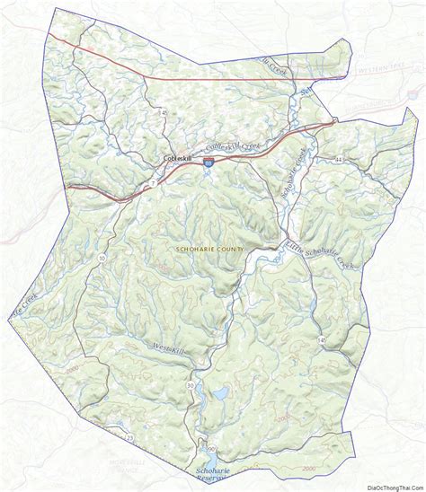 Map of Schoharie County, New York