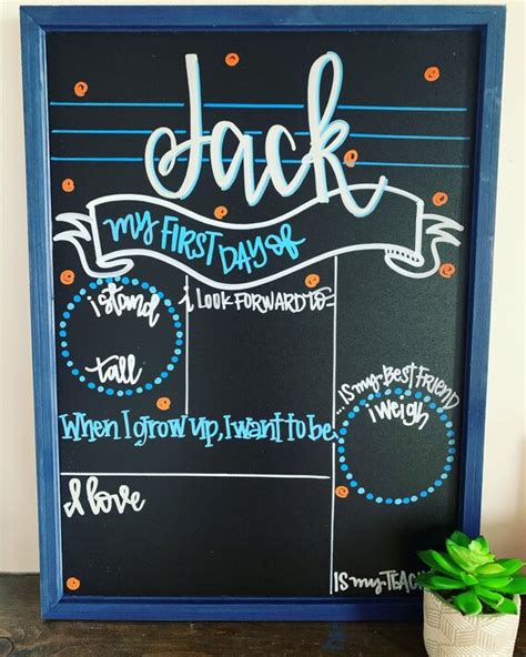 First Day of School Chalkboard Sign Personalized Signs | Etsy