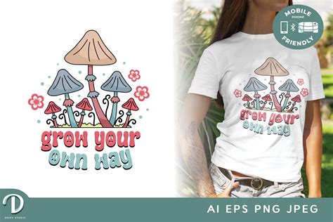 Groovy Magic Mushroom Shirt Sublimation - Grow Your Own Way - Drizy Studio