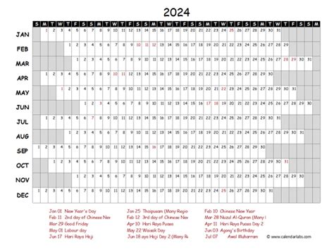 Printable Calendar 2024 Malaysia Excel Format - Dell Moreen