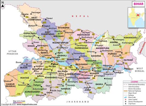 Bihar Map:State,Districts Information and Facts