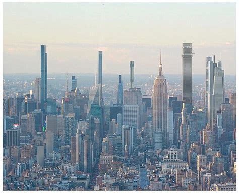 A rendering of the New York Midtown skyline in 2022, after all ...