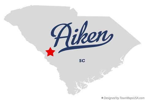 Map of Aiken, SC, South Carolina