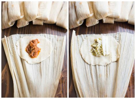 Choose your fillings for homemade Mexican tamales! Pork with red sauce ...