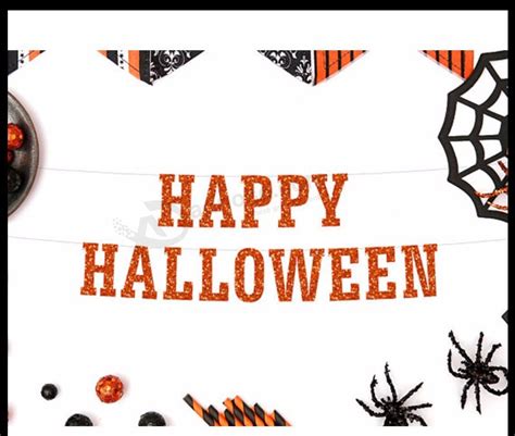 Wholesale Custom Stylish Sparkly Glitter Halloween Banner - Buy Flags & Banners,Halloween Flags ...