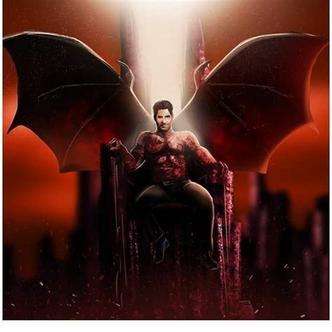 a man sitting on top of a chair in front of a giant demon like creature