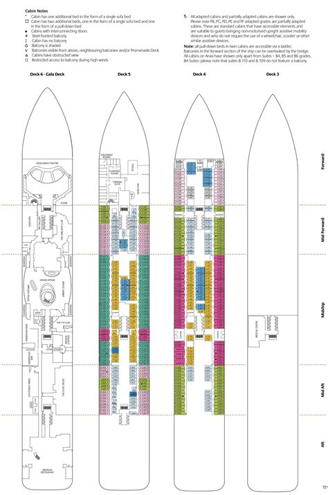 P&O Cruises Arvia Deck Plans - Where’s My Cabin? — Cruise Lowdown