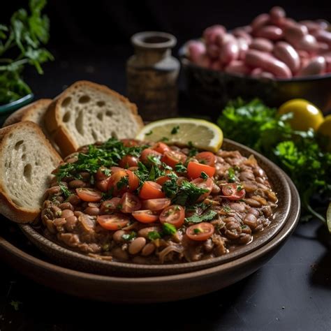 Premium AI Image | Sudanese ful medames warm and earthy stewed fava beans with spices herbs and ...