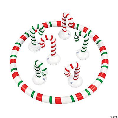 Inflatable Candy Cane Ring Toss Game - Oriental Trading - Discontinued