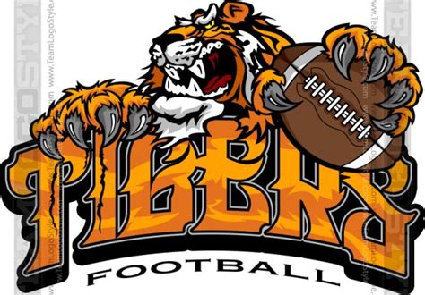 Tiger Football Logo - Vector Clipart Tigers