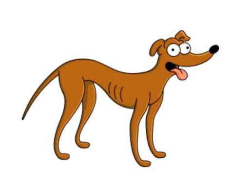 Greyhound from The Simpsons TV series: Santa's Little Helper | Ayudante ...