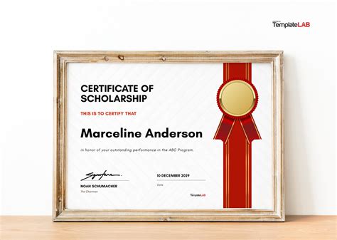 18 Free Scholarship Certificate Templates [Word, PPTX, PSD]