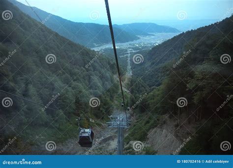 Gabala Tufandag Mountain . Cable Car Station in the Ski Resort of ...