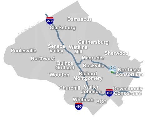 Montgomery County Public Schools Map | Cities And Towns Map