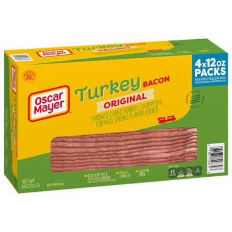 Oscar Mayer Turkey Bacon, 4 pk / 12 oz - Kroger