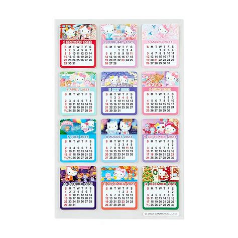 HELLO KITTY STICKER CALENDAR: 2023