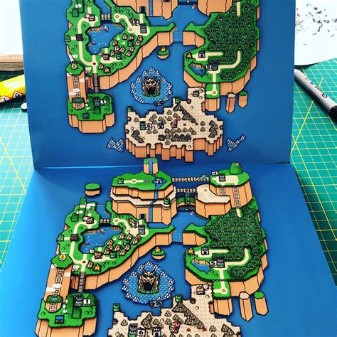 Super Mario World 3D Maps | Video game art, Zelda art, Game art