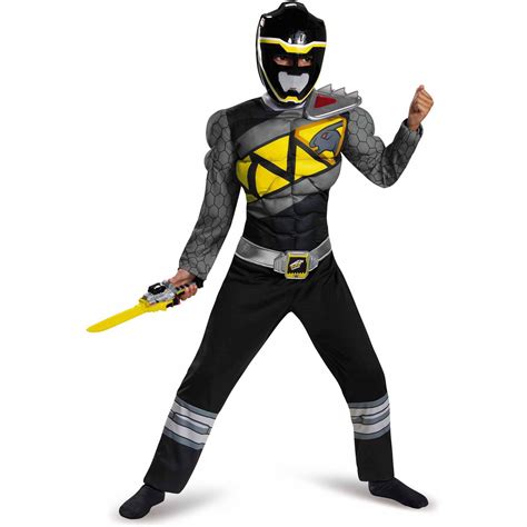 Black Power Ranger Dino Charge Classic Muscle Child Halloween Costume - Walmart.com - Walmart.com