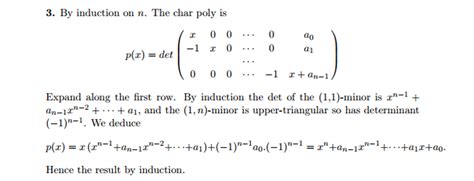 linear algebra - Characteristic Polynomial via Induction - Mathematics ...