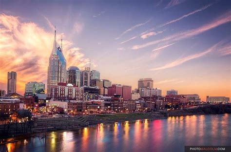 Nashville Skyline at sunset, taken on St Patricks Day 2015 Nashville Skyline, Nashville Trip ...