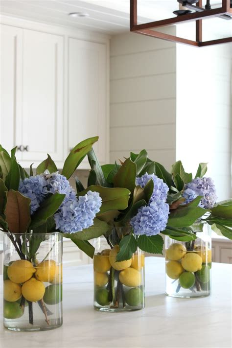 Hydrangea Flower Arrangement- Hydrangea, Magnolia and Citrus