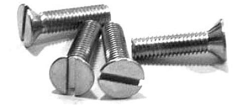 1/4-20 x 1 1/4" Machine Screws / Slotted / Flat Head / 18-8 Stainless Steel - 1000 Piece Carton ...